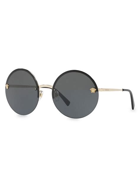 versace glasses brown|59mm round sunglasses versace.